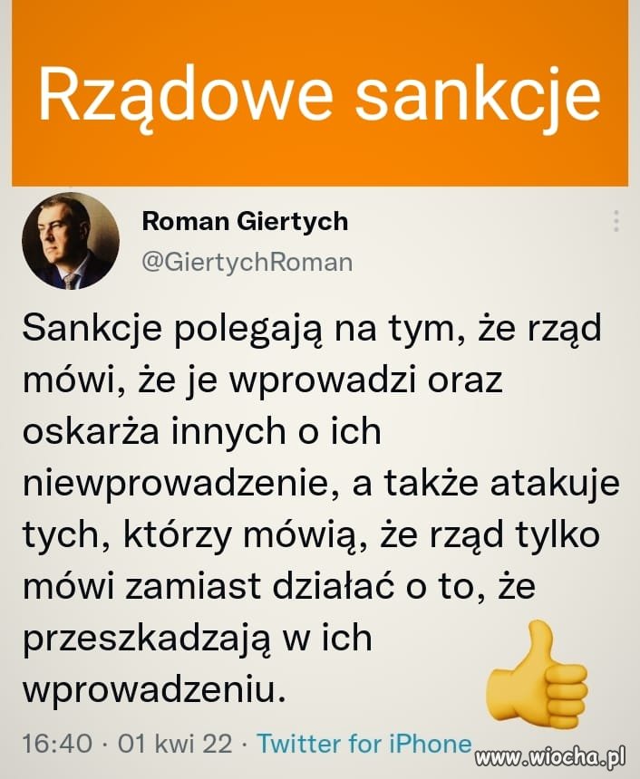 Świetnie powiedziane! Lepiej tego nie można ująć! Tak właśnie tzw. rząd postępuje.