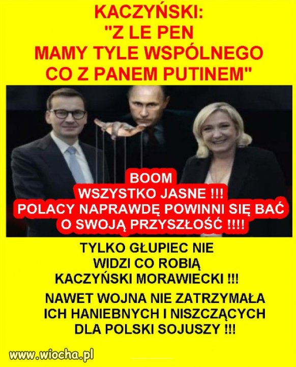 PiS od zawsze prowadzi polityke Putina...