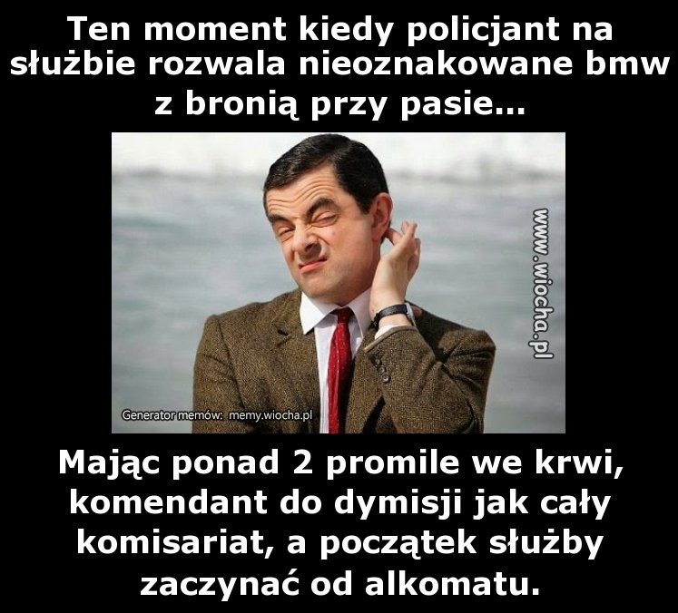 Ten moment kiedy policjant na służbie rozwala