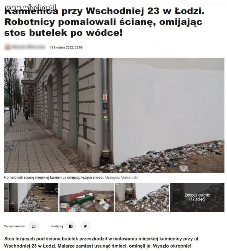 Robotnicy malujący elewację.