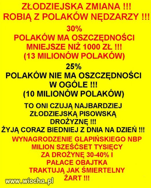Polacy narodem biedakow... i milionerow PiSu?