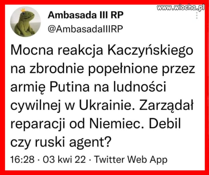 Reakcja Kaczyńskiego 