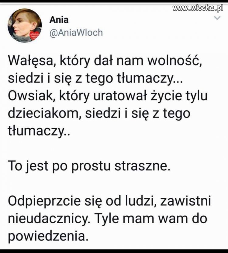 Popieram Panią w całej rozciągłości 