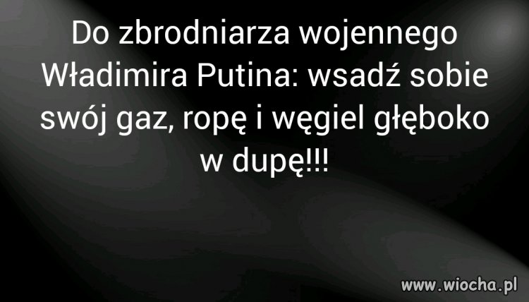 Żebyś i ty Putlerze, i wszyscy twoi poplecznicy l