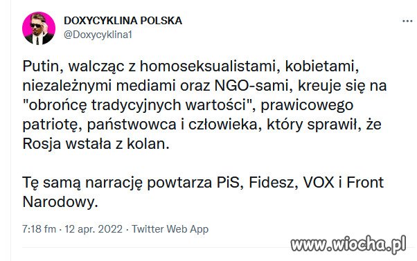 Czy PiS prowadzi polityke Putina w Polsce?