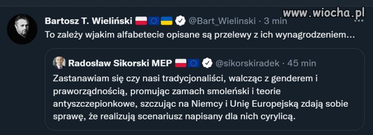 Przelewy cyrylicą adresowane