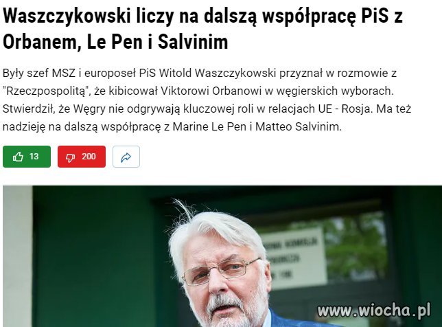 Ten przynajmniej się nie kryje