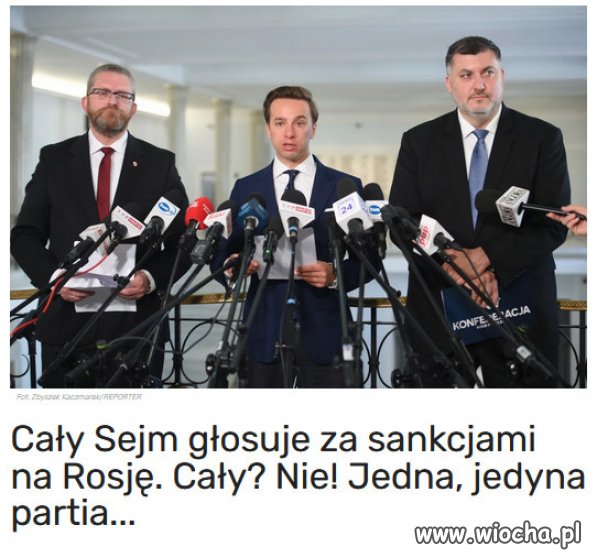 Onuce Konfederosji...wstrzymali sie od glosu!