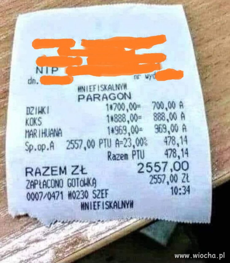 Kto zgubił paragon ?