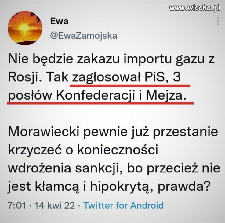 Skoro Polska nadal finansuje wojnę Putina, to...