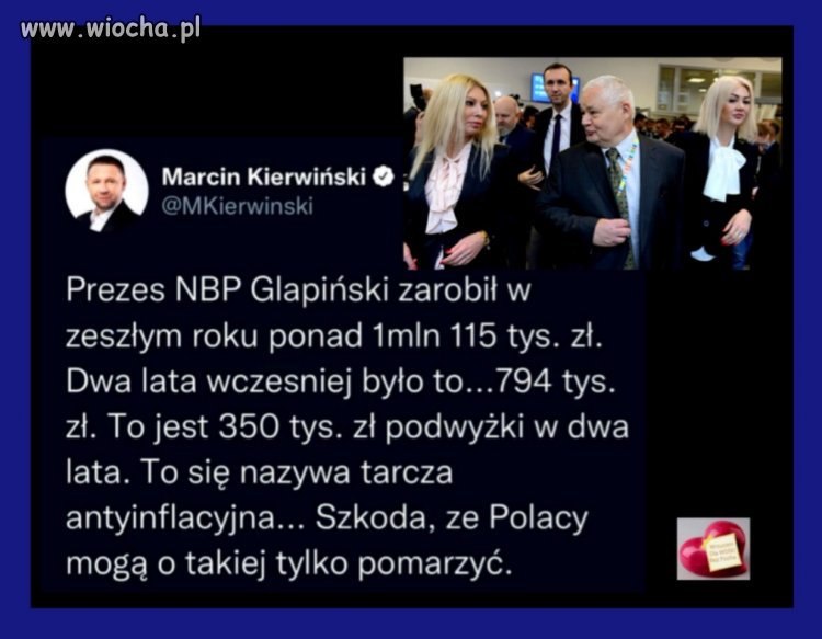 I w związku z tym że dostał tak małą podwyżkę ( 350 tyś zł) dostał premię 600 tyś. 