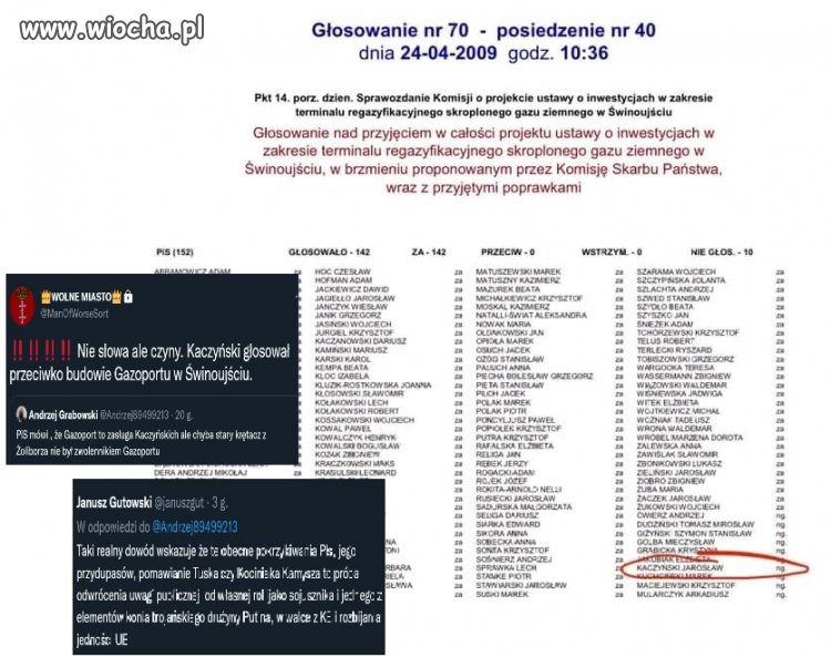 PiS mówi, że Gazoport to zasługa Kaczyńskich ale chyba stary krętacz z Żoliborza nie był zwolennikiem Gazoportu