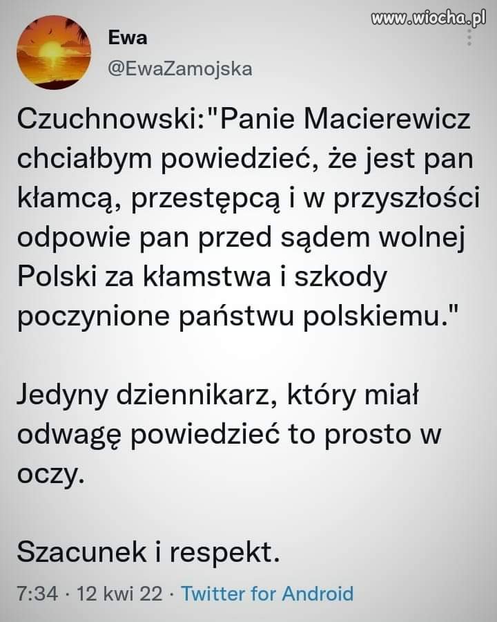 Szacunek i respekt.