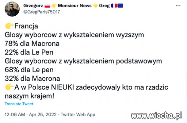 Francja mądrze wybrała. 