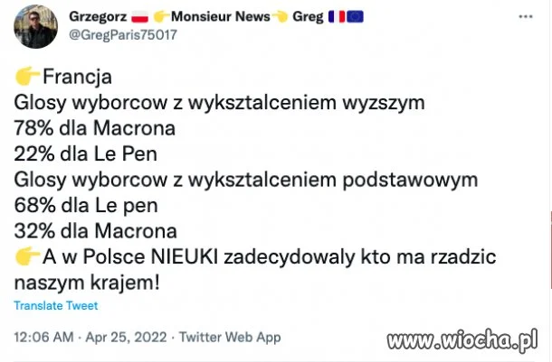 Francja mądrze wybrała. 