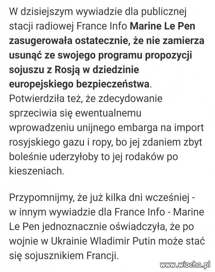 Do tego wyjście Francji z NATO