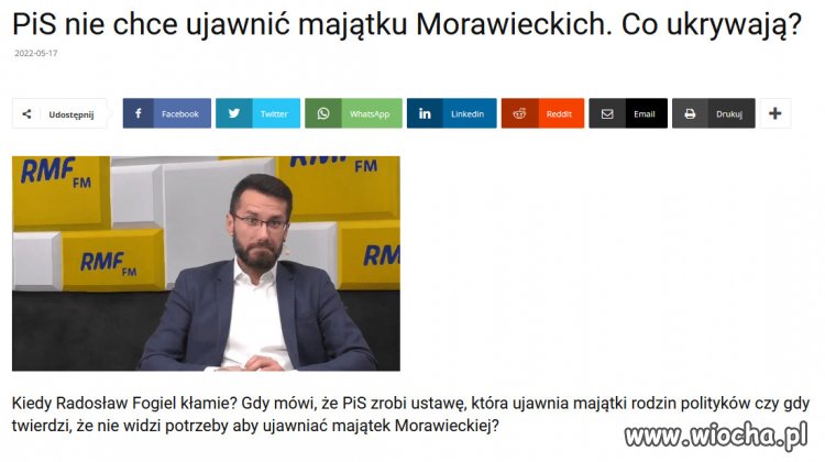 Co Morawieccy mają do ukrycia, jeżeli są uczciwi?