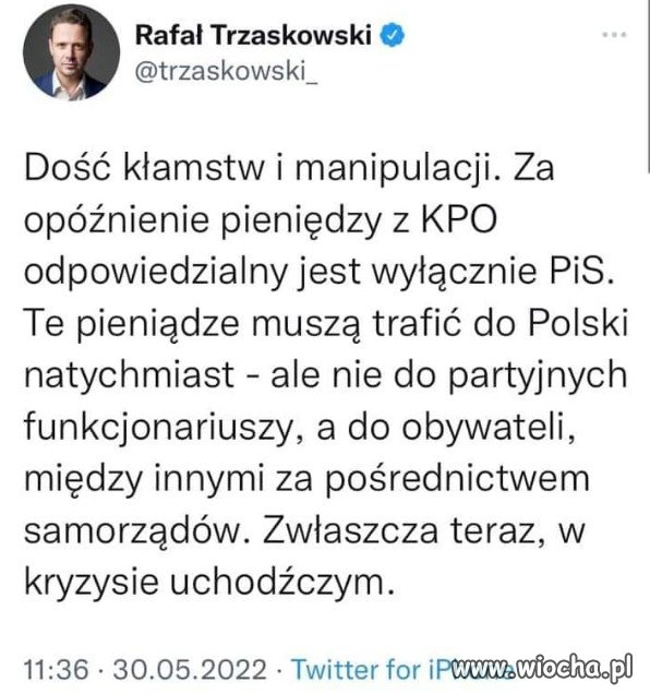 Te pieniądze są dla rozwoju polskiego narodu!