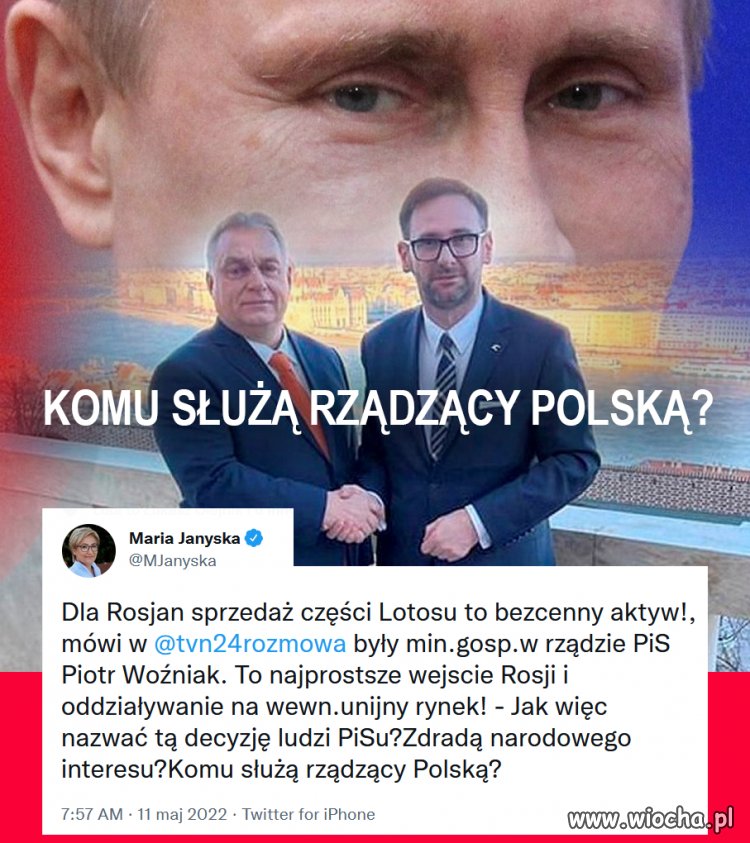 Odpowiedź sama się nasuwa dlatego wszystko zwalają na Tuska a niestety ich wszystkie działania są prorosyjskie.