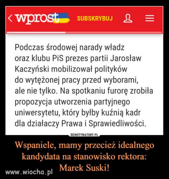 Czy bedzie "Uniwersytet", do szkolenia ciemniakow PiSu?