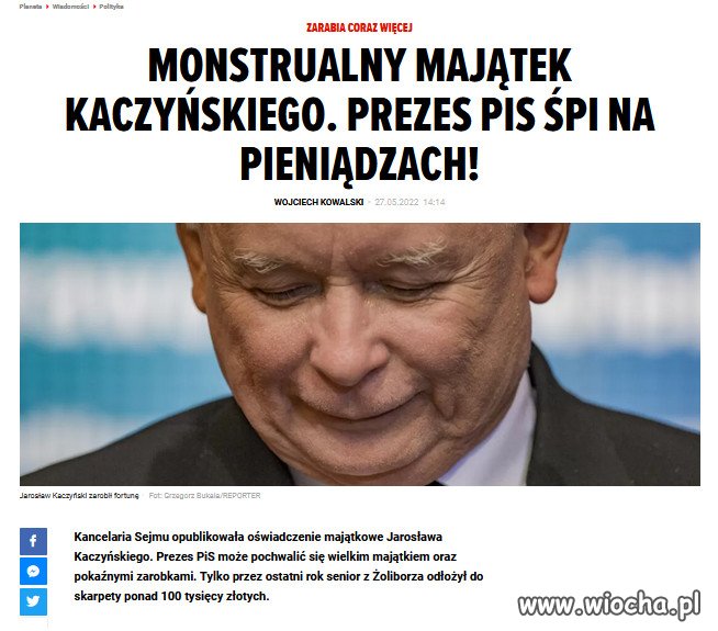Po 7 latach "Dojnej Zmiany" w PiS, sami milionerzy