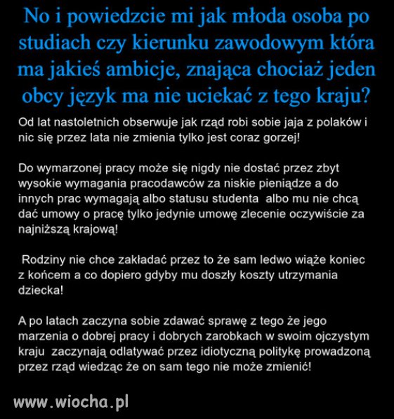 Młodzi Polacy niepewni przyszłości.