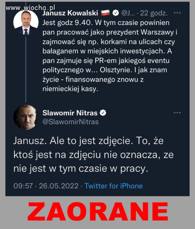 Janusz znowu pokazuje jakim jest idiotą