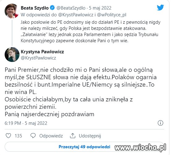 Opinia sędziny  T.K na temat Unii