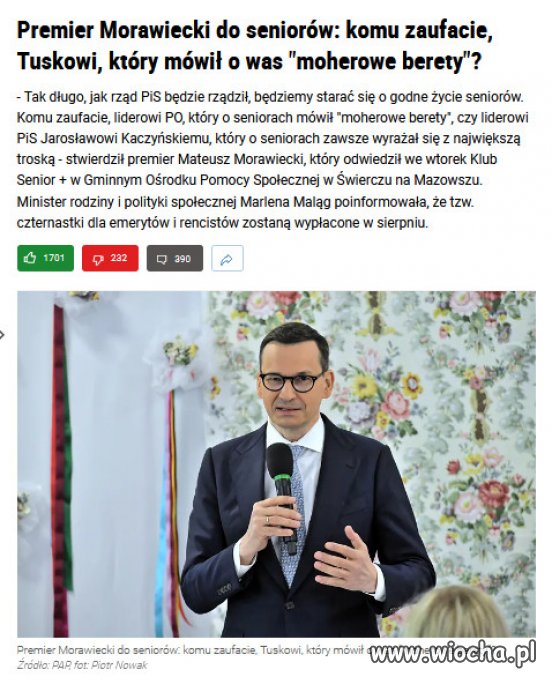 Morawiecki juz kupuje "mohery" Rydzyka...