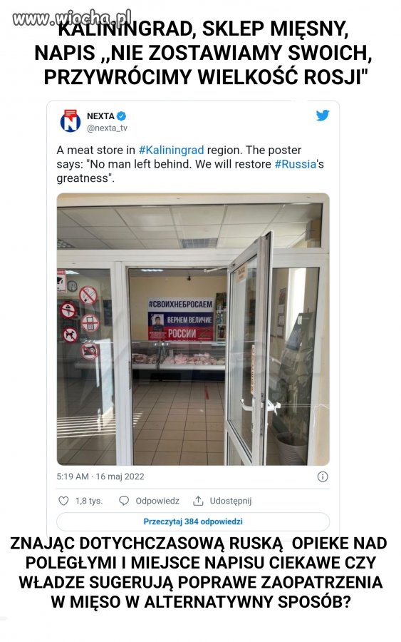 Tymczasem kolejny kraj wstaje z kolan