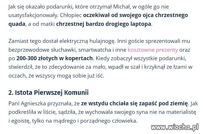 Mały Michał materialista