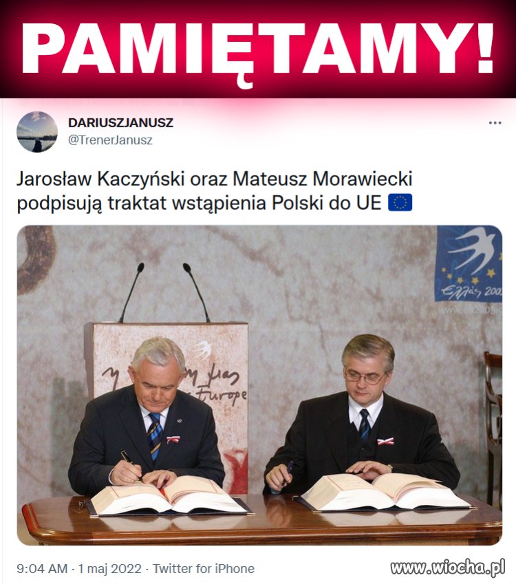 No jak to tak? Przecież mówiono nam, że to Lech i Jarosław wprowadzili nas do UE!!!