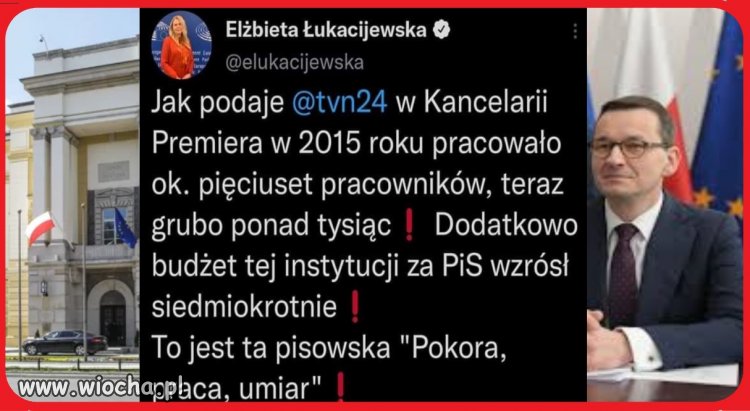 700 proc. wzrost budżetu kancelarii premiera   