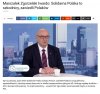 Za Solidarną Polską , stoi Tadeusz Rydzyk.