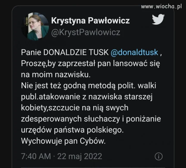 Krystyna odleciała.