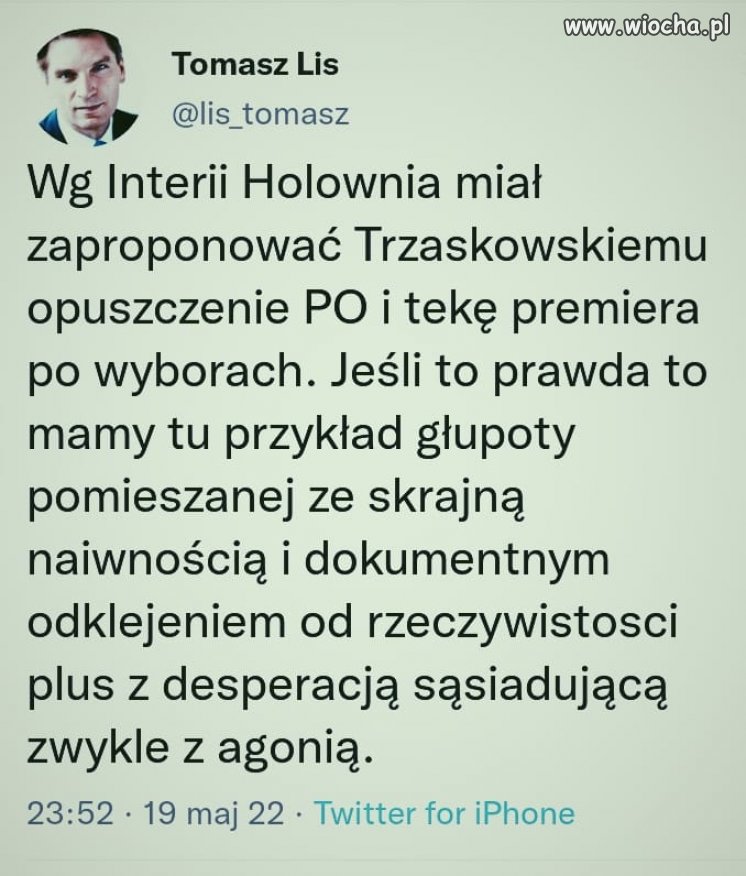 Uważam,  że głos oddany na Szymona Hołownie 