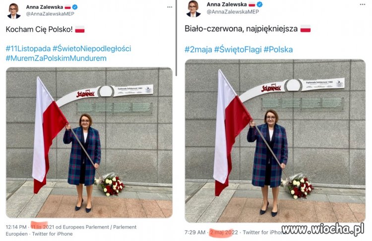 Biedna Anna Zalewska od listopada tak stoi...