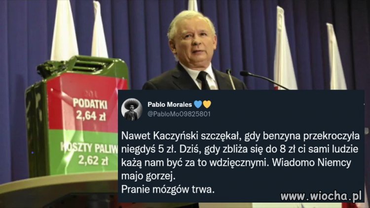 Kiedy w cenie litra paliwa 2,64 to były marża i podatek