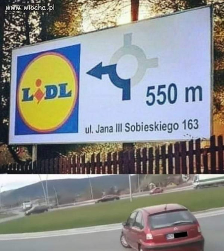 Stawiają takie reklamy i potem debile tak jeżdżą 