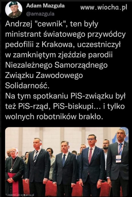 Tak wygląda Solidarność, PiSu z sekta kościoła...