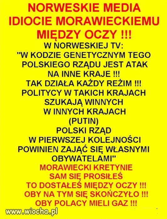 Ciekawe, jakie następne państwo obrazi, to moralne dno.