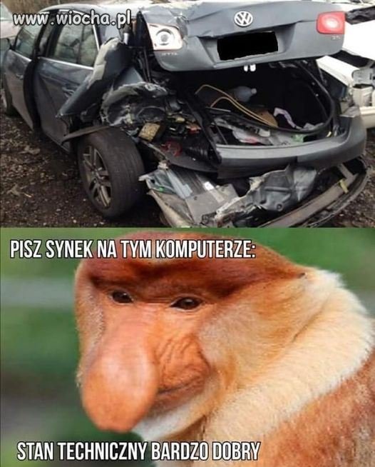 W aucie nie było palone