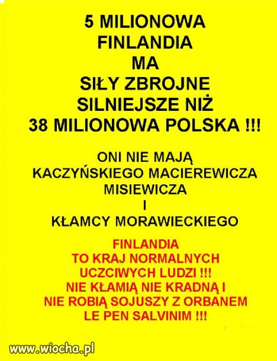 Finlandia na pierwszych miejscach większości indeksów porównania