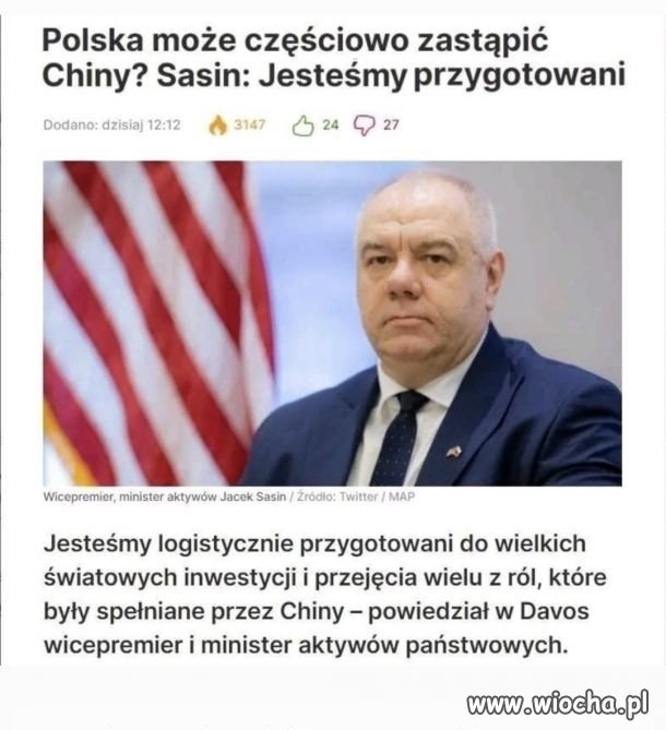 Sasin poleciał wysoko jak Janusz Kowalski