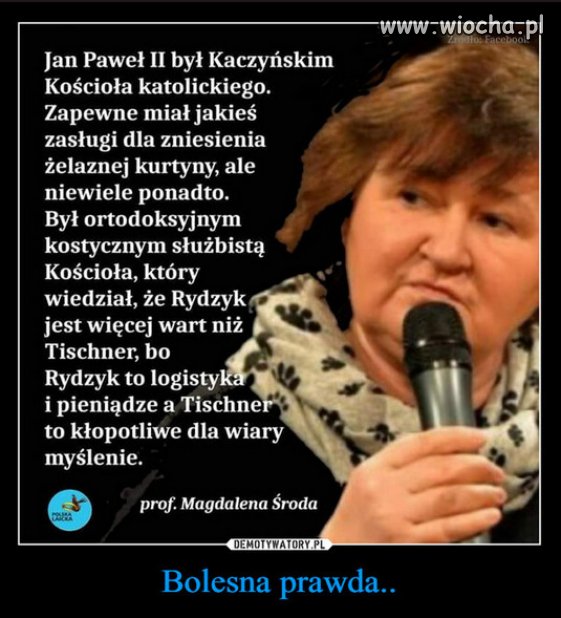 JPII dokonal CUDU, zamienil komuchow na katoli...