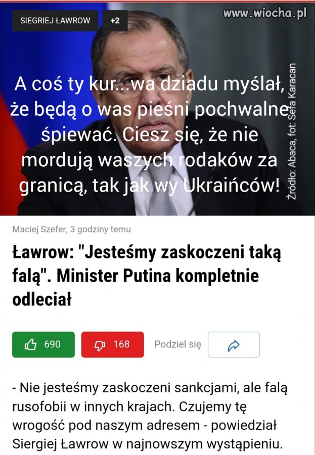 Jeszcze się pi*da ruska dziwi!