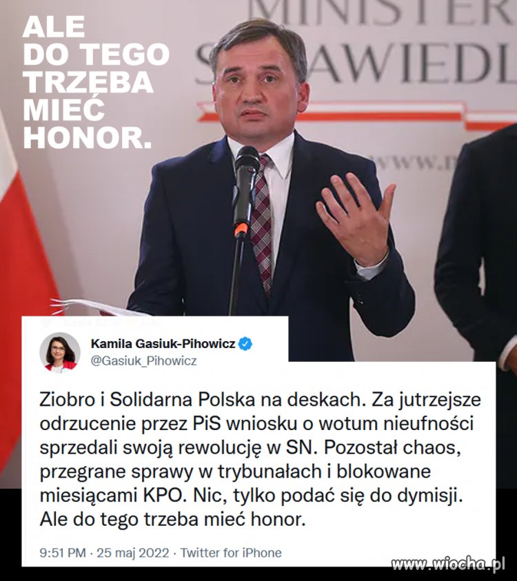 Ziobro i Solidarna Polska na deskach.