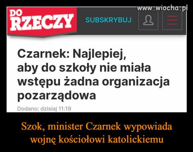 A może wręcz przeciwnie...