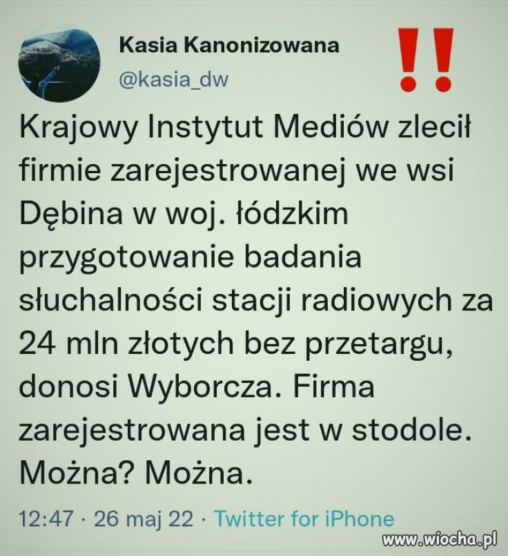 Warto dodać, że firmę założyli koledzy prezesa tego pisowskiego Instytutu.
