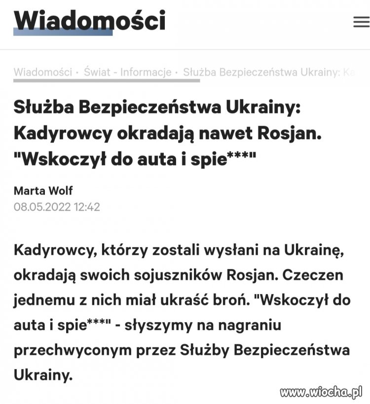 Kadyrowcy kradną 